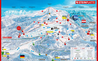 Lyžařská mapa skiareálu Steinplatte / Winklmoosalm