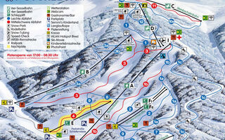 Lyžařská mapa skiareálu Stuhleck