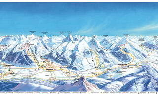 Lyžařská mapa skiareálu Tannheimer Tal