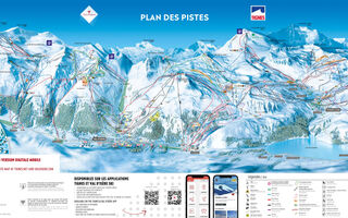 Lyžařská mapa skiareálu Tignes