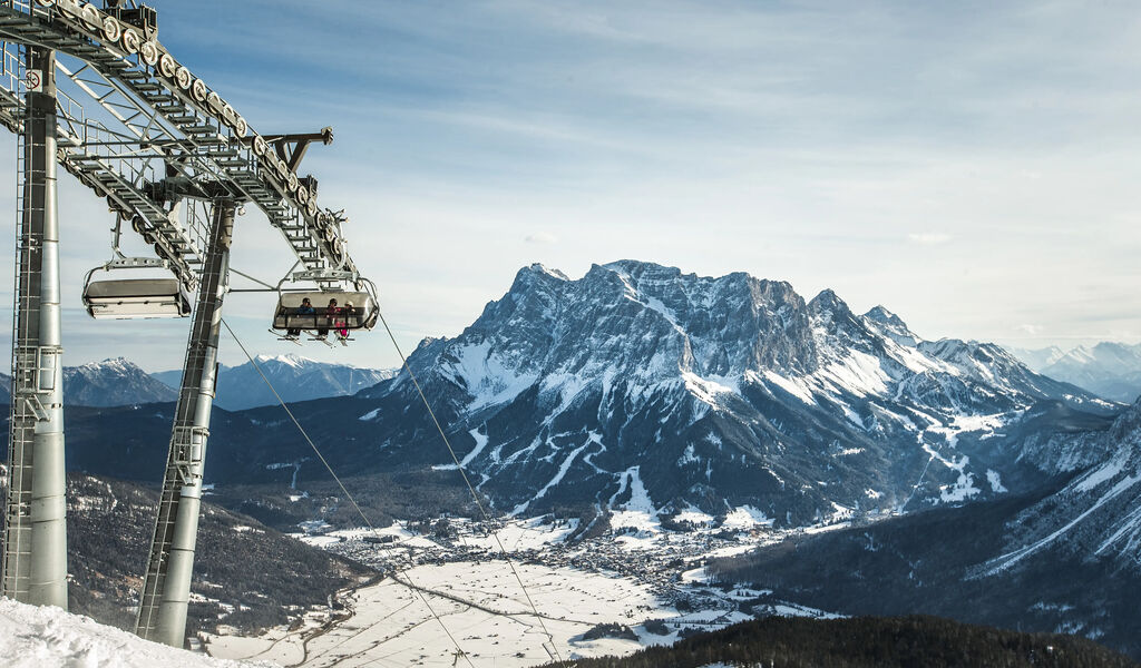 Lyžařská mapa sjezdovek areálu Tiroler Zugspitz Arena