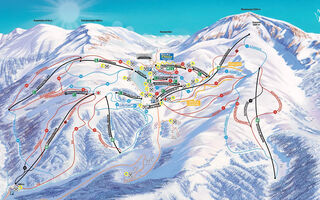 Lyžařská mapa skiareálu Turracher Höhe