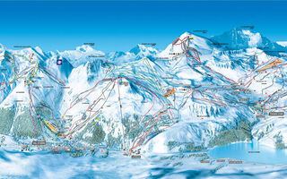 Lyžařská mapa skiareálu Val d'Isère