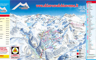 Lyžařská mapa skiareálu Valchiavenna