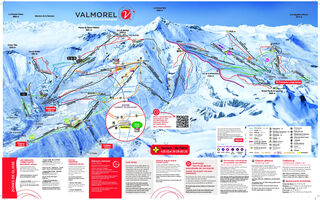 Lyžařská mapa skiareálu Valmorel