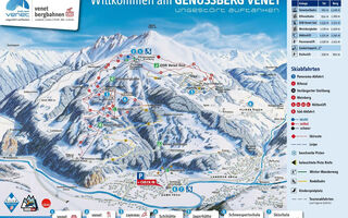 Lyžařská mapa skiareálu Venet
