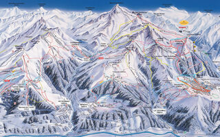 Lyžařská mapa skiareálu Verbier