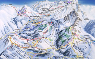 Lyžařská mapa skiareálu Villars / Gryon / Les Diablerets