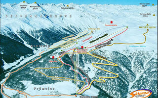 Lyžařská mapa skiareálu Watles