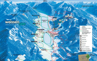 Lyžařská mapa skiareálu Weissensee