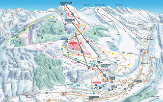 Lyžařská mapa skiareálu Wildhaus