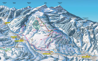 Lyžařská mapa skiareálu Wolzenalp