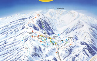 Lyžařská mapa skiareálu Wurzeralm